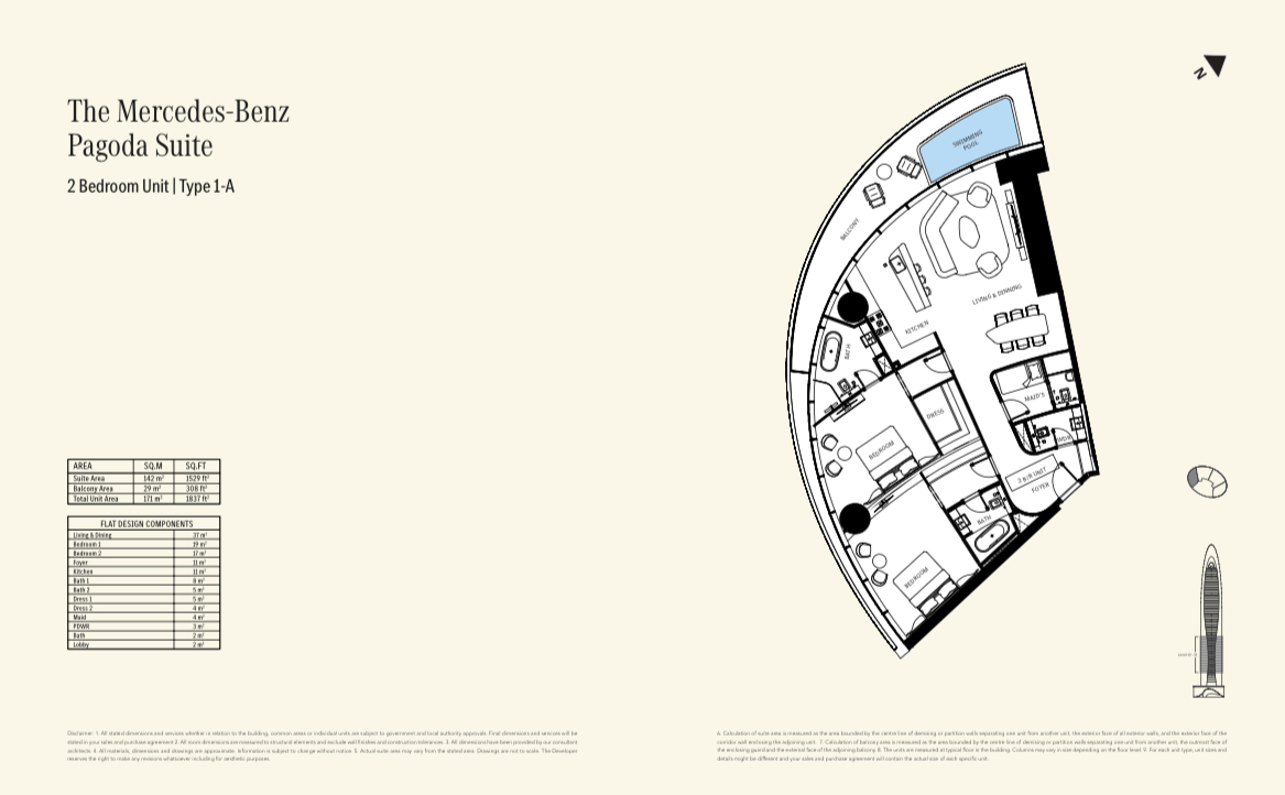 2-Bedroom Apartment – Mercedes-Benz Places, Downtown Dubai - Photo 10