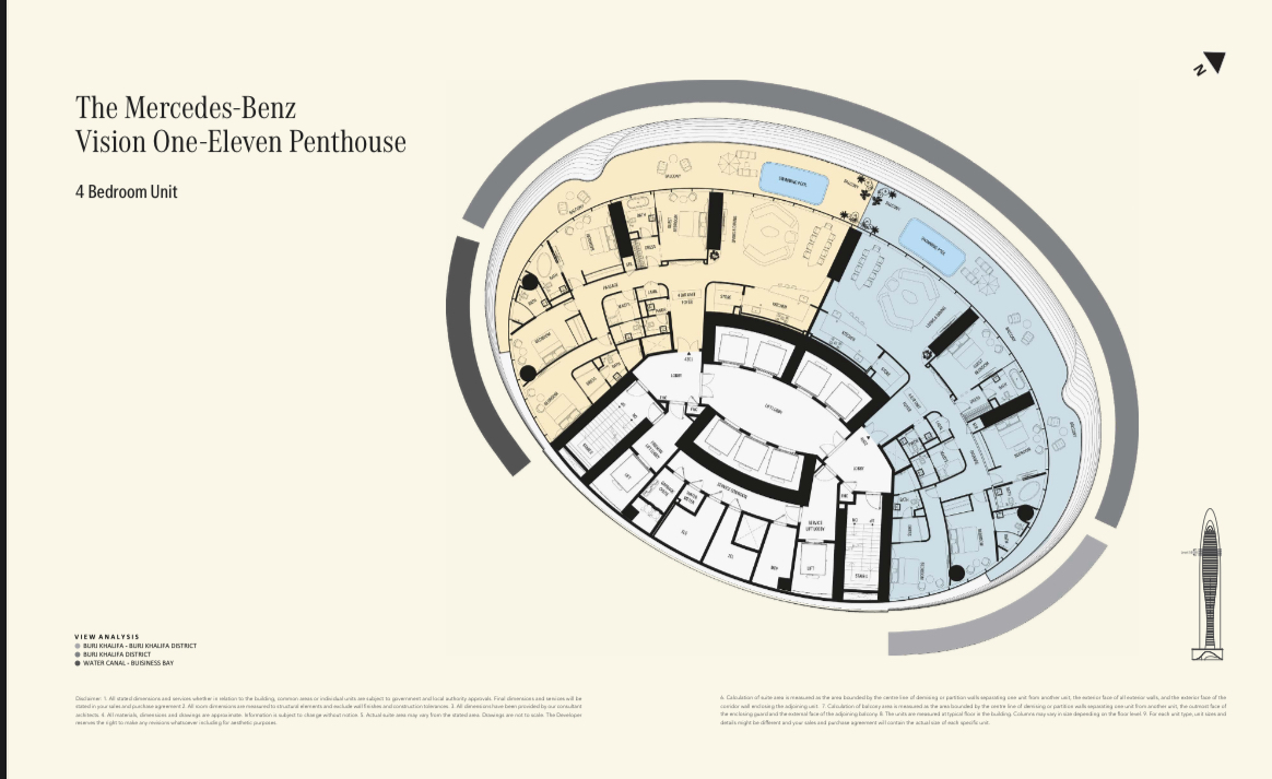 4-Bedroom Apartment – Mercedes-Benz Places, Downtown Dubai - Photo 5