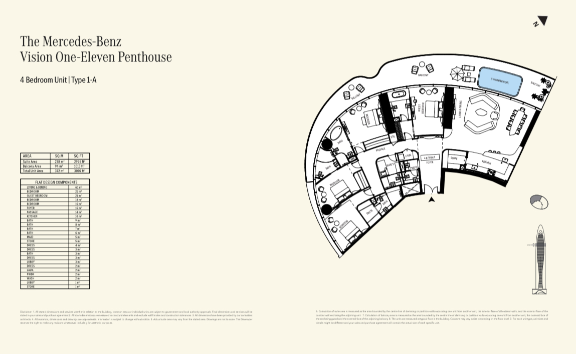 4-Bedroom Apartment – Mercedes-Benz Places, Downtown Dubai - Photo 6